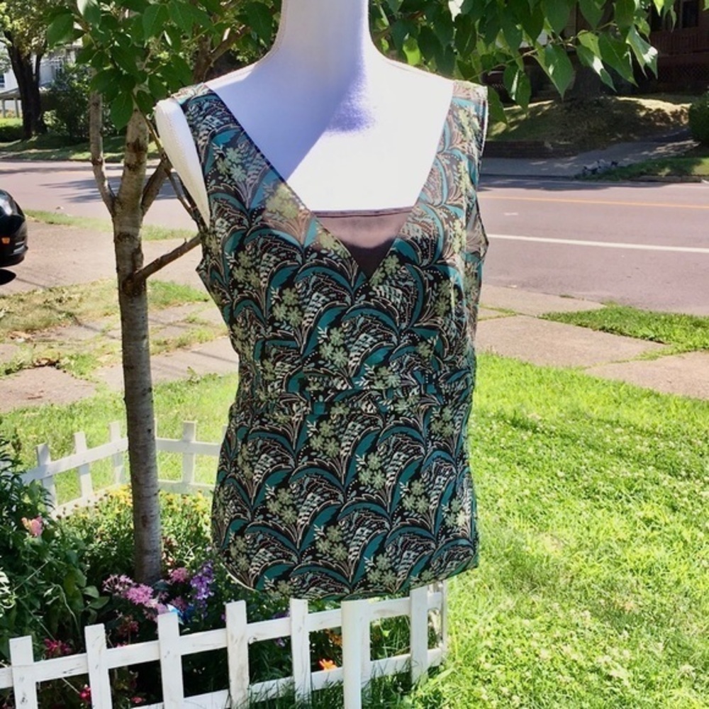 Loft‎ floral blouse with attached camisole